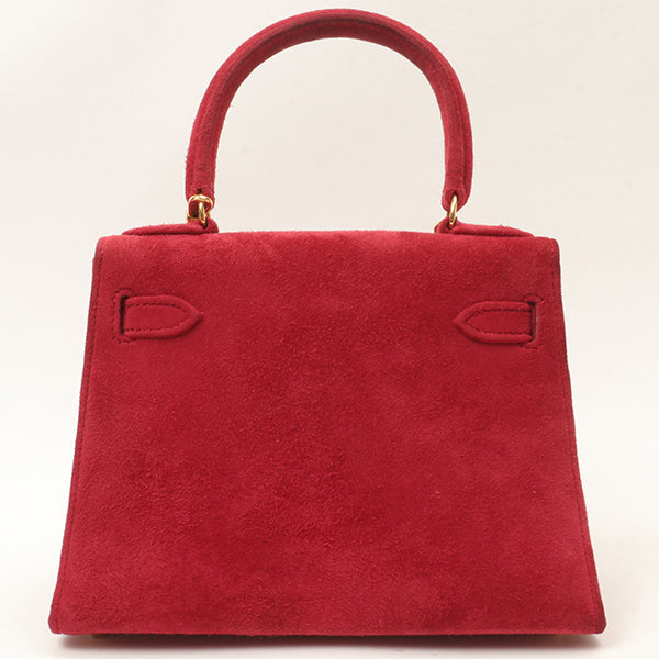 Hermes 1998 Made Debris Mini Kelly Bag Rouge Grenat