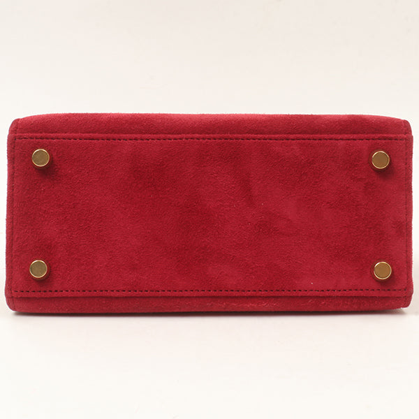 Hermes 1998 Made Debris Mini Kelly Bag Rouge Grenat